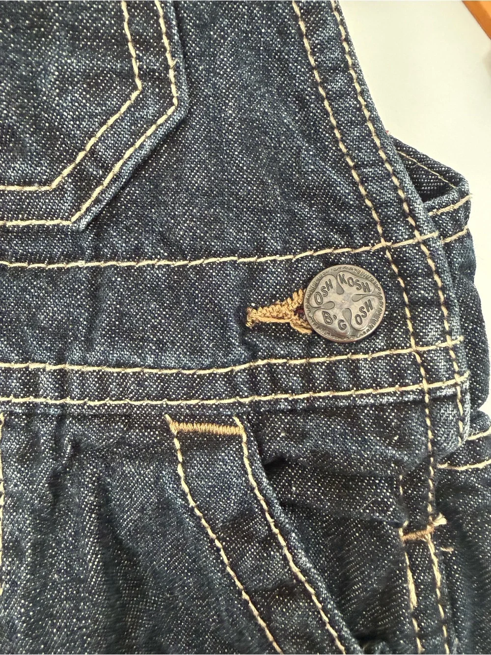OshKosh BGosh Fleece Lined denim Overalls 6 months